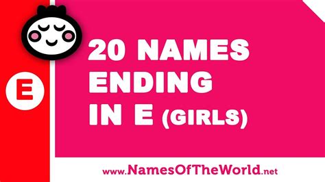 The names have substantially slipped in popularity since then, and are currently of sporadic use. 20 girl names ending in E - the best baby names - www ...