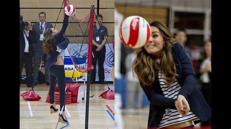 Kate Middleton Plays Volleyball Youtube