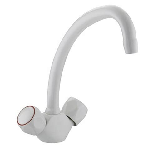 White kitchen sense faucet pull out 360 rotation smart touch sensor kitchen sink faucet crane hot cold water mixer taps. Bristan Value Club Budget White Monobloc Kitchen Sink ...
