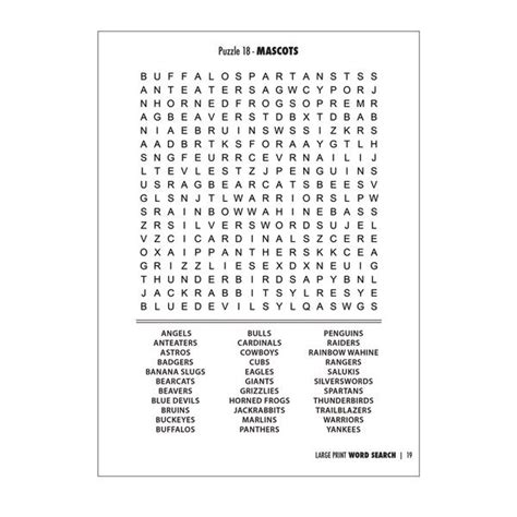 Large Print Word Search Puzzle Book Vol 1 Health Promotions Now