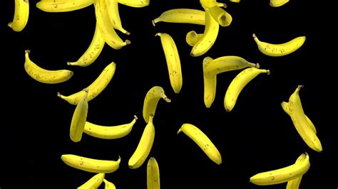 Falling Banana Animation In Black Screen Video Effect Youtube