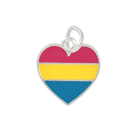 Heart Shaped Pansexual Pride Charms Lgbtq Gay Pride Jewelry We Are Pride