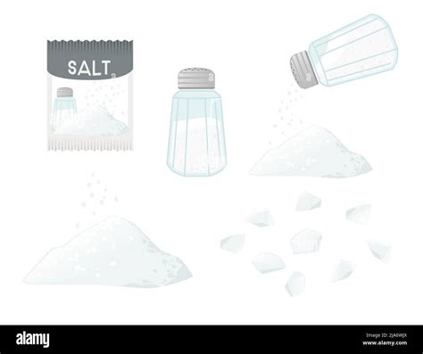 Set Of Salt Seasoning With Whole And Milled Powder Salt Paper Package