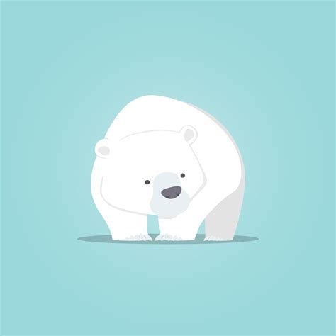 Polar Bear Cute Cartoon Polar Bear Cute Character Design 661856 Vector