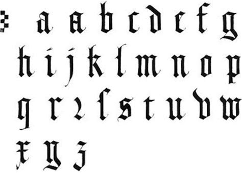 Minuscule Gothique Textura Gothic Lettering Gothic Fonts Tattoo