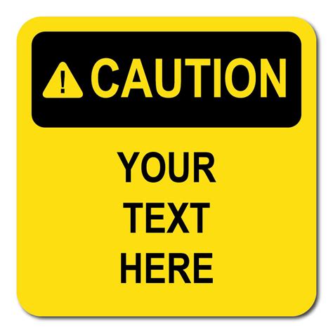 Just click the corresponding link or image below to view all of the signs under that category. free printable caution sign template - Clip Art Library