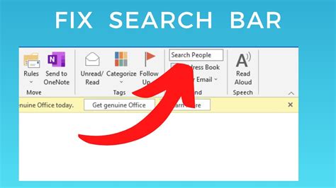 How To Fix Search Bar Missing In Outlook Youtube