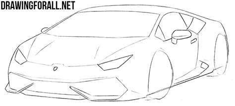 When drawing cars, i start with a rectangle. How to Draw a Sports Car Step by Step | Drawingforall.net