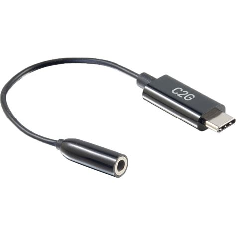 C2g Usb Type C To Female 3 5mm Trs Adapter Cable 54426 Bandh Photo