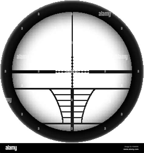 AR Sniper Scope Crosshairs Rifle Aim Icon Weapon Viewfinder Stock