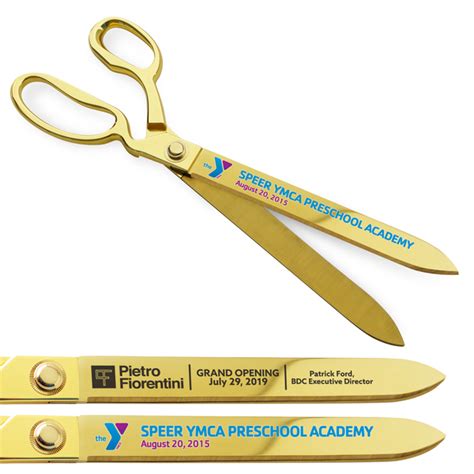 15 Gold Plated Ceremonial Ribbon Cutting Scissors Engraving Awards