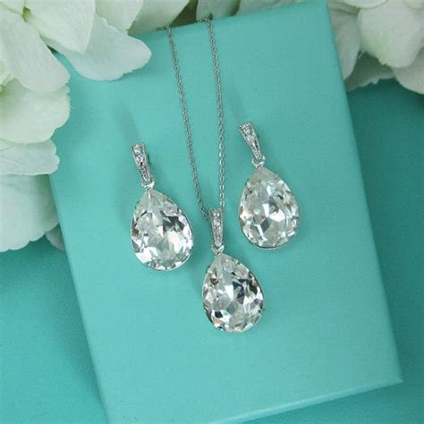 Swarovski Crystal Jewelry Set Wedding By Allureweddingjewelry Wedding Jewelry Sets Crystal