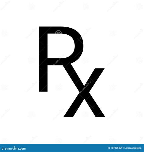 Medical Regular Prescription Symbol Vector Illustration