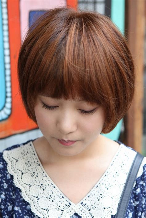 cute korean bob hairstyle with blunt bangs latest korean hairstyles hairstyles weekly