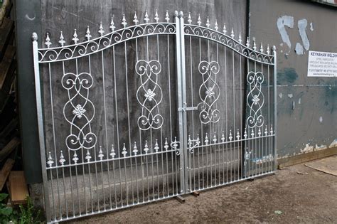 Galvanized Double Wrought Iron Driveway Gates 10 Ft Wide £65000