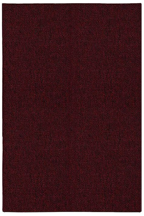 Saturn Collection Solid Color Indoor Outdoor Area Rug Burgundy 12 X