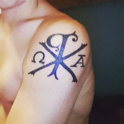 These symbols act as badges of faith, teaching tools, and aids on the journey towards understanding complex alpha and omega are the first and last letters of the greek alphabet. 50+ Chi Rho Tattoo Designs And Meanings | Spiritustattoo ...