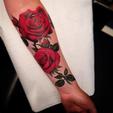 Red Rose Tattoos On Side Gregs More Feminine Side Black Heart