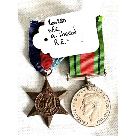 Ww2 Medal Named Pair 1939 45 Star And Defence Medal Royal Engineer