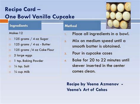 Download your printable recipe cards and decide how many categories you want to have in your recipe box (like snacks, desserts, etc.). One Bowl Vanilla Cupcake Recipe and Video