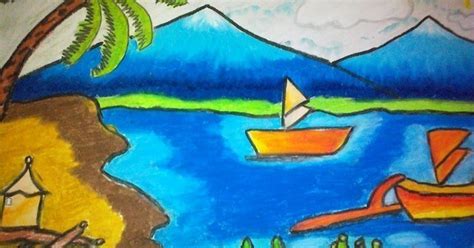 Gambar Pemandangan Yang Sudah Diwarnai Dan Belum - Gambar Kehidupan