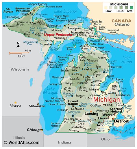 Large Map Of Michigan Counties
