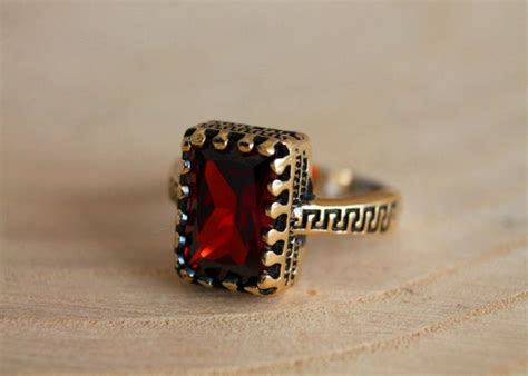 Ruby Ottoman Ring Hurrem Sultan Ring 925k Silver Ring Etsy