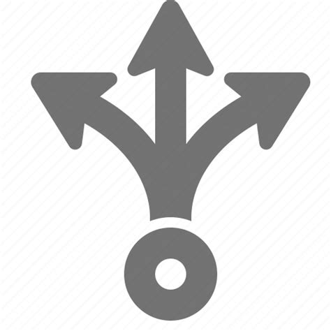 Arrow Branch Choice Decision Direction Possibility Split Icon