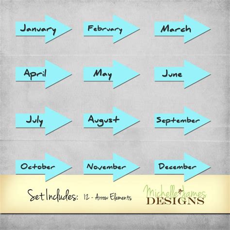 Months Of The Year Kit Michelle James Designs Months In A Year