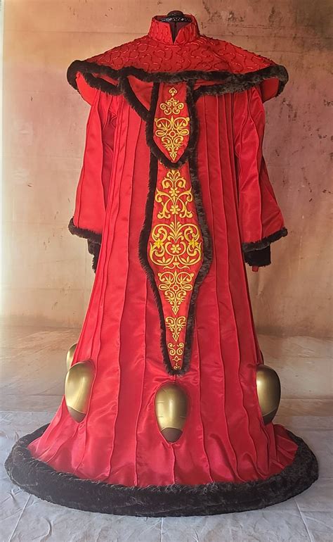 Padme Amidala Dress Queen Amidala Red Invasion Cosplay Star Etsy