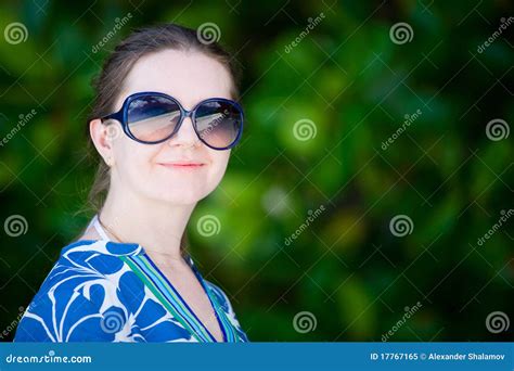 portrait of beautiful woman in sun glasses stock image image of enjoyment people 17767165