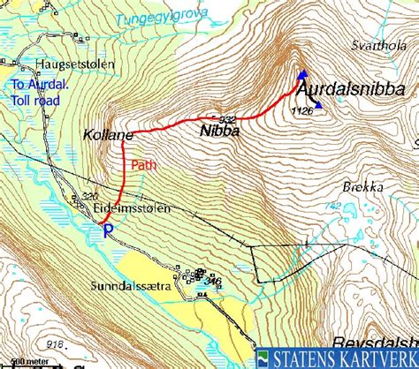 Norwegian Mountains Route Descriptions Aurdalsnibba