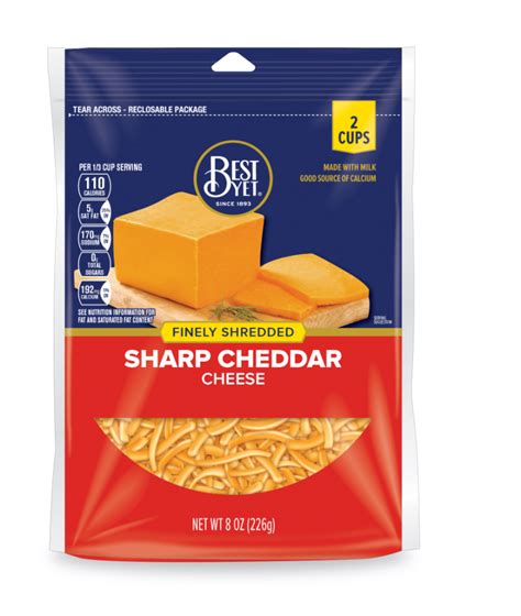 Fancy Shredded Sharp Cheddar Cheese Best Yet Brand