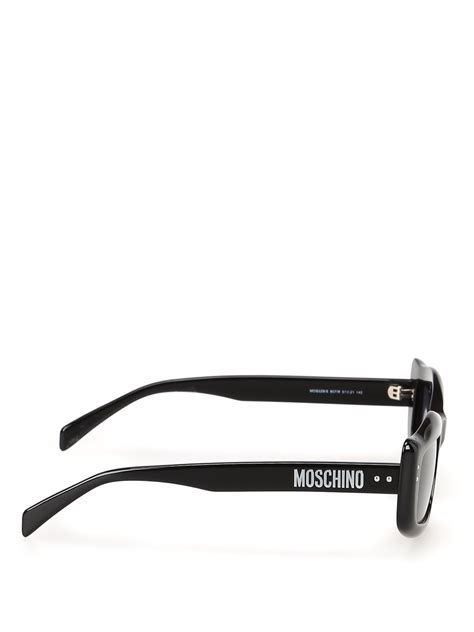 Sunglasses Moschino Black Acetate Rectangular Sunglasses Mos029s807ir