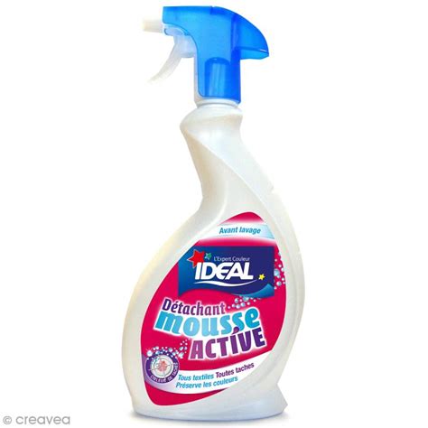 Le détachant textile et linge permet lors du lavage de votre linge d'avoir une action renforcée pour faire disparaitre les tâches. Détachant linge avant lavage Mousse Active Idéal 500 ml ...
