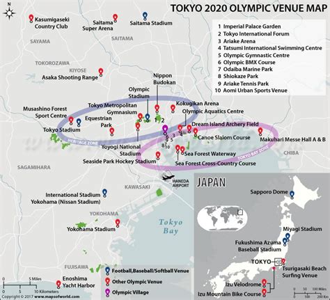 2020 Tokyo Olympics Venues Map