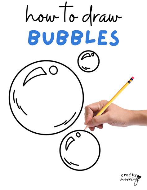 how to draw bubbles easy step by step crafty morning