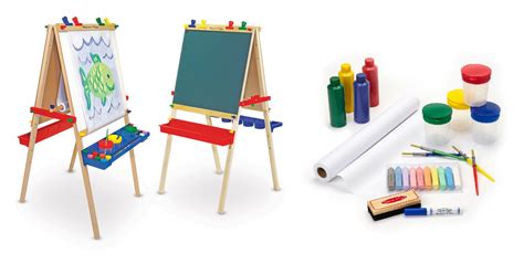 Melissa And Doug Deluxe Wooden Standing Art Easel Accessory Set For 56