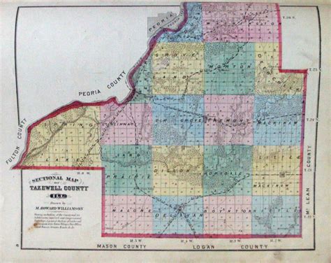 Atlas Map of Tazewell County, Illinois - High Ridge Books, Inc.