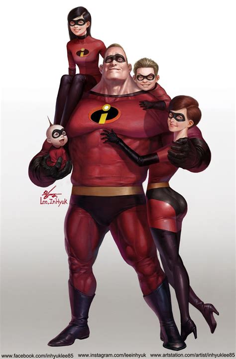 The Incredibles By Inhyuk Lee Disney Fan Art The Incredibles Superhero