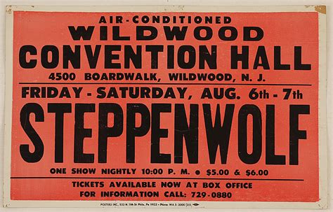 Lot Detail Steppenwolf Original Concert Poster