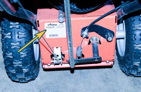Where To Find The Model And Serial Number On An Ariens Snow Blower