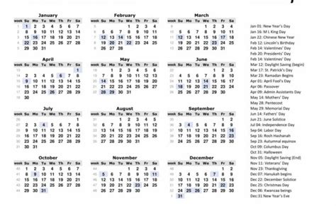 2023 Yearly Calendar Printable Word Mobila Bucatarie