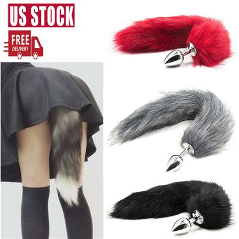 False Fox Tail Metal Anal Butt Plug Cosplay Romance Games Funny Toy For