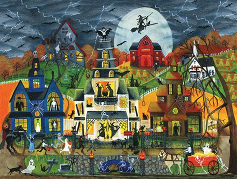 Halloween jigsaw puzzles has many unique game features, game types and modes, as well as a huge selection of jigsaw puzzle themes, all those are designed to provide very. Puzzle XXL Pieces - Cheryl Bartley - Spooky Street Sunsout ...