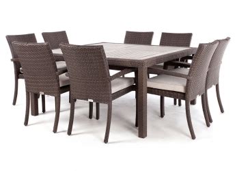 Much like adding furniture to a room, adding an outdoor table to your deck can make a big impact. Nico square wood top patio dining table for 8 people | Ogni