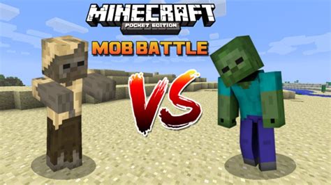 Minecraft Pe Husk Vs Zombie Mob Battles Youtube