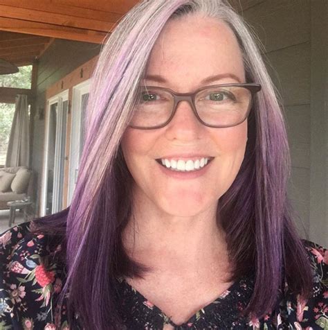 Purple And Silver In 2020 Grey Hair With Purple