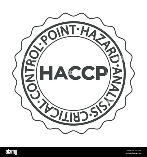 Haccp Stamp Hazard Analysis Critical Control Points Icon Vector Logo