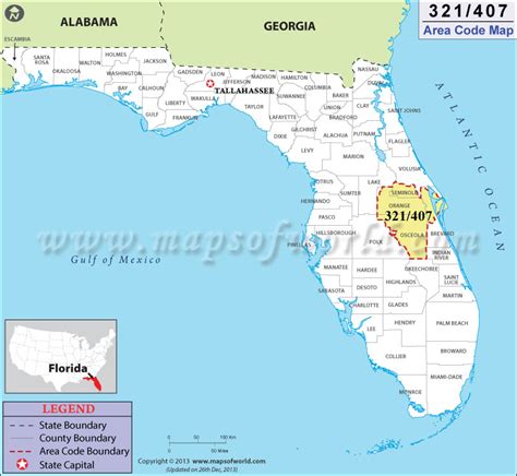 407 Area Code Map Where Is 407 Area Code In Florida